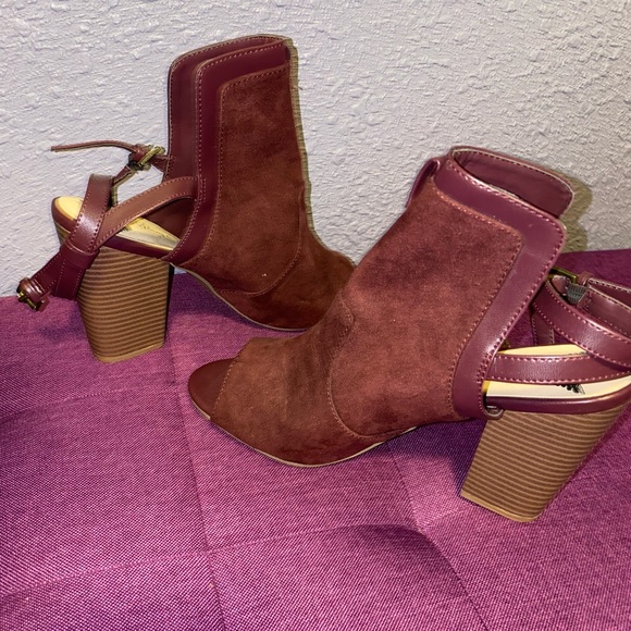 Burgundy Booties - Picture 1 of 2